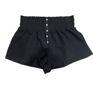 SHEIN Curve High Waisted Black Shorts